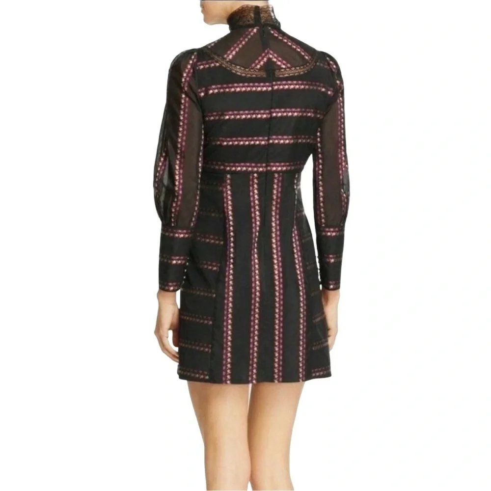 SANDRO Sibel Mock Neck Long Sleeve Dress - Picture 13 of 14